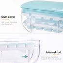 Máquina para hacer cubitos de hielo 2 en 1 con bandeja y tapa