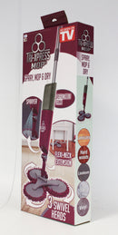 Mopa Triple de microfibra con cabezales rotatorios pulverizadores y brazo extensíble