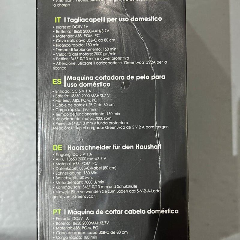 Máquina Cortapelo Profesional con Batería 2000mAh y Motor 7000RPM