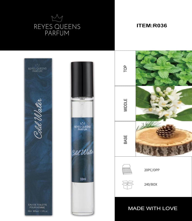 Perfume EAU DE TOILETTE COLD WATER POUR HOMME 33ML – Frescura Instantánea en Cada Gota