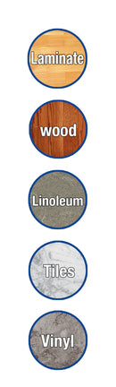 Mopa giratoria 360º que limpia, seca y pule en un solo paso